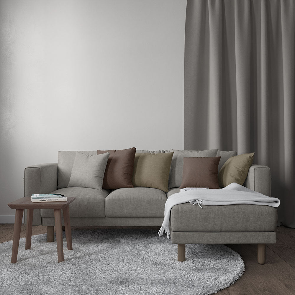 Gray cinder solid fabric with subtle texture; upholstery textile swatch.