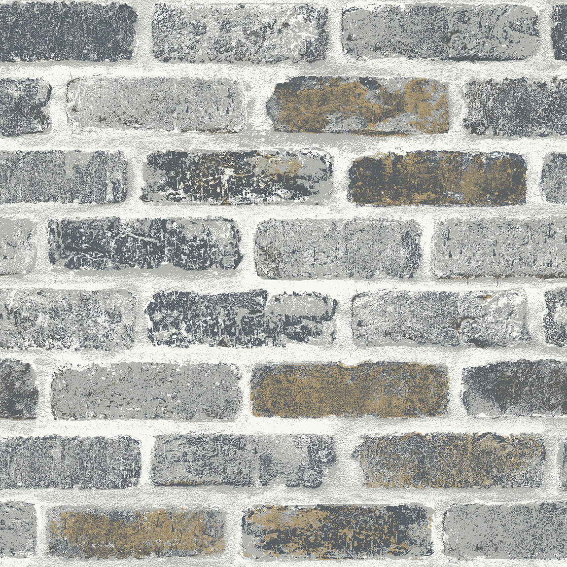Etten Studios Etten Studios Online Vintage Faux Brick Brick Industrial Grey Matte - ET10105