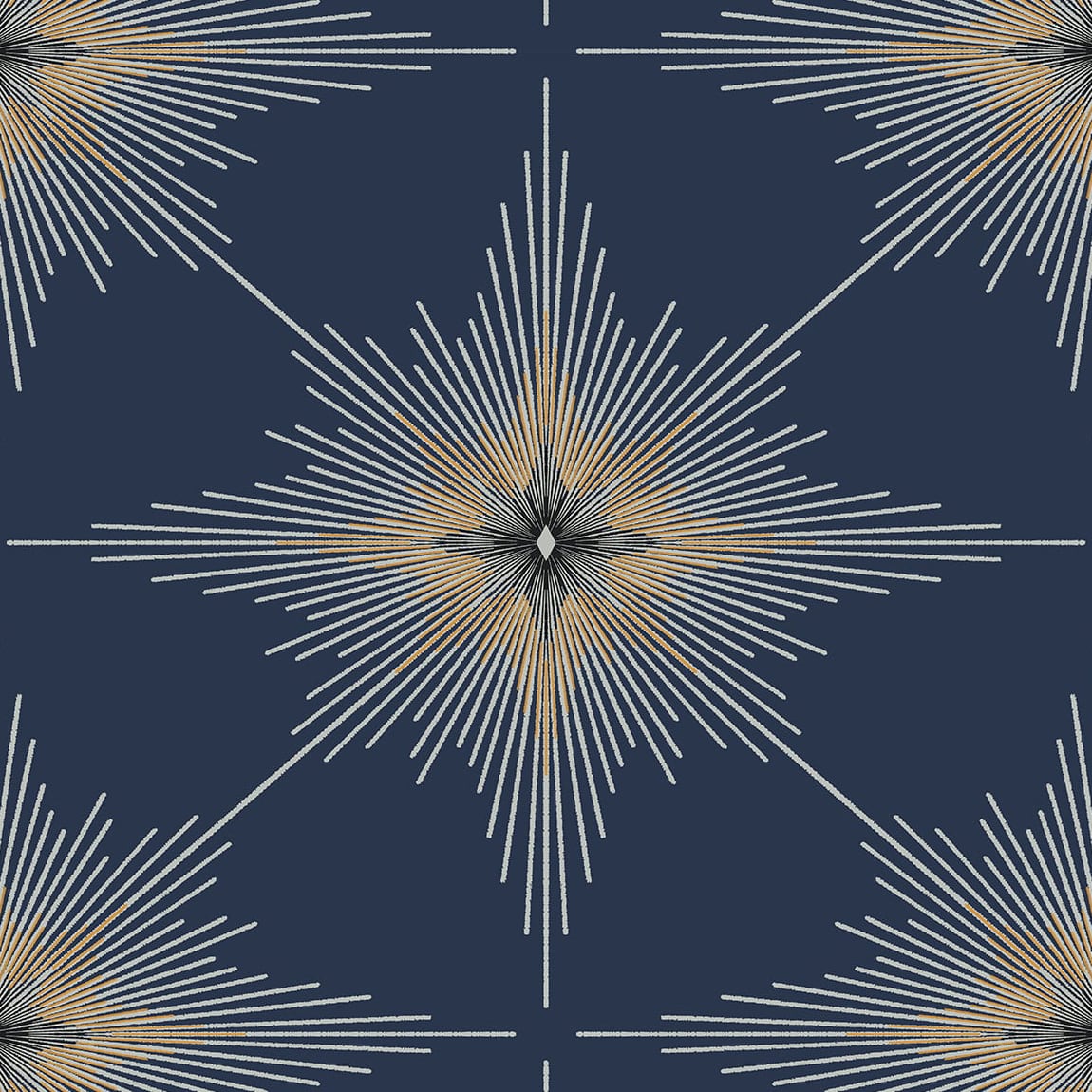 Etten Studios Etten Studios Online North Star Geometric Contemporary Blue Metallic - ET11402