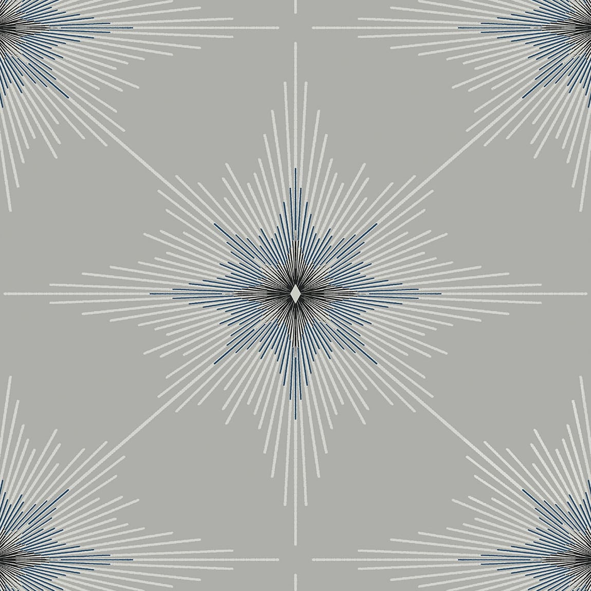 Etten Studios Etten Studios Online North Star Geometric Contemporary Grey Metallic - ET11408