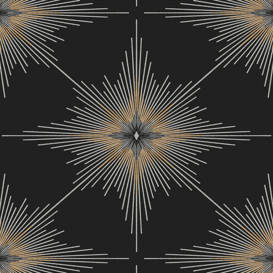 Etten Studios Etten Studios Online North Star Geometric Contemporary Black Metallic - ET11410