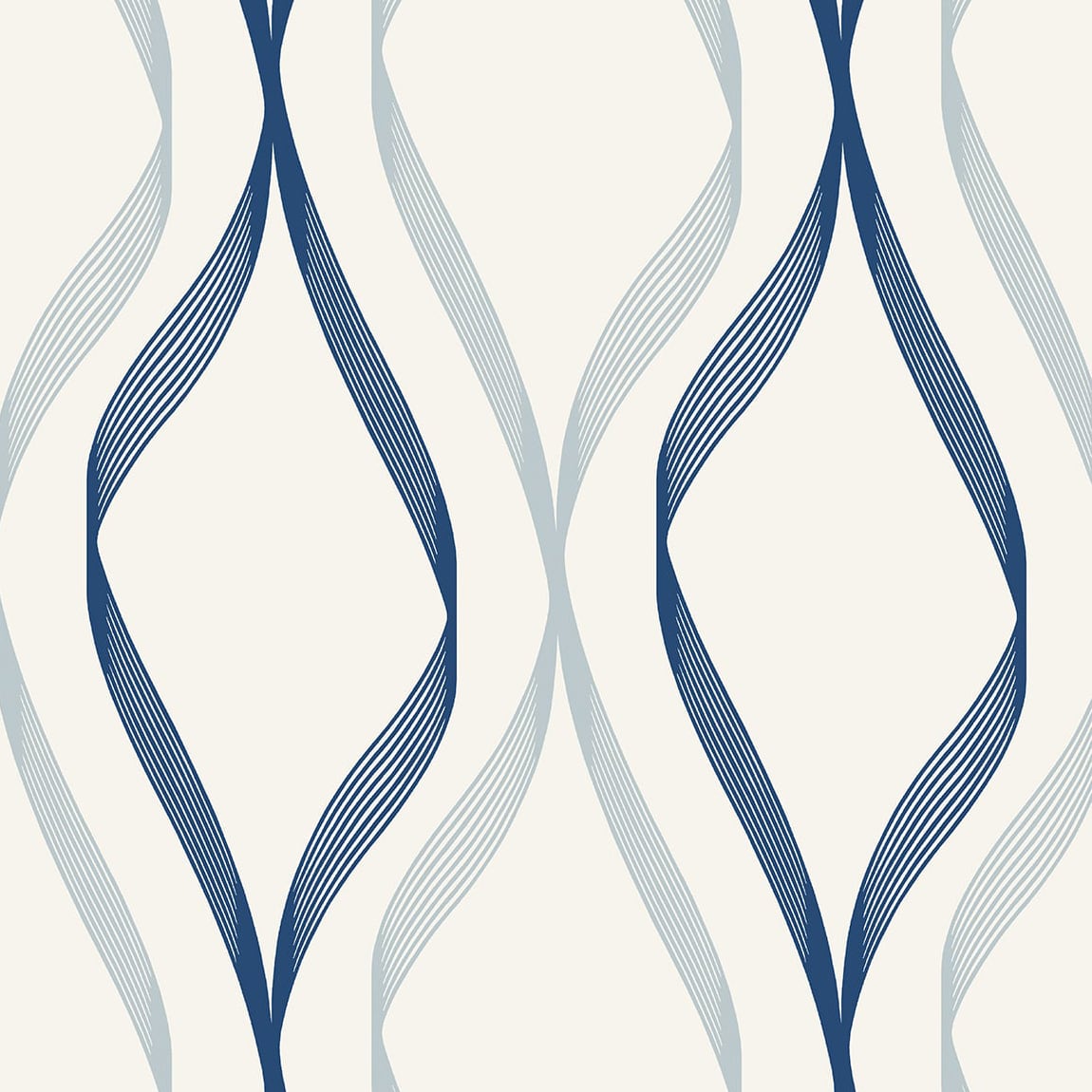 Etten Studios Etten Studios Online Wave Ogee Geometric Contemporary Blue Matte - ET11802
