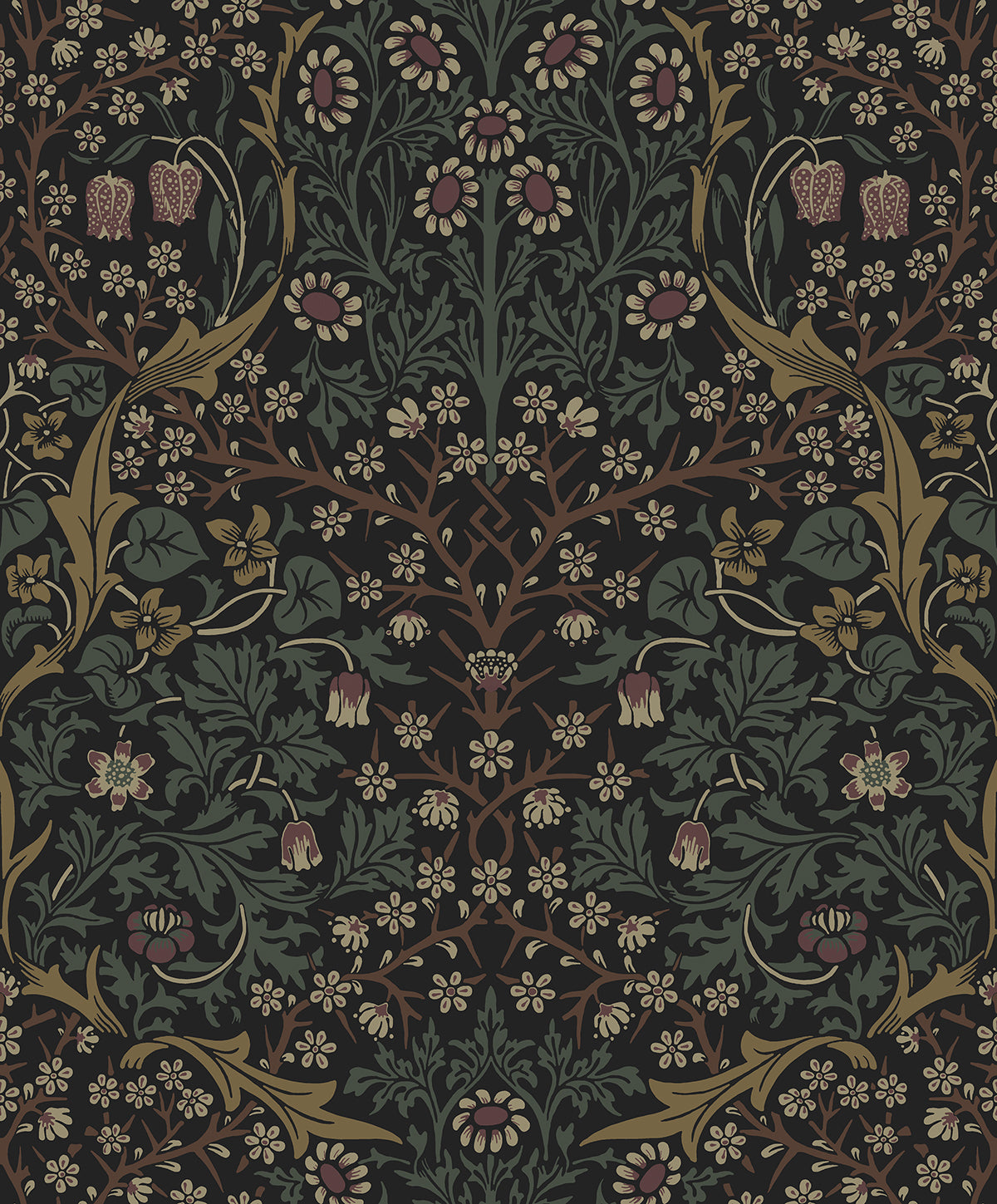 Etten Studios Etten Studios Online Victorian Floral Floral Vintage Black Matte - ET13216