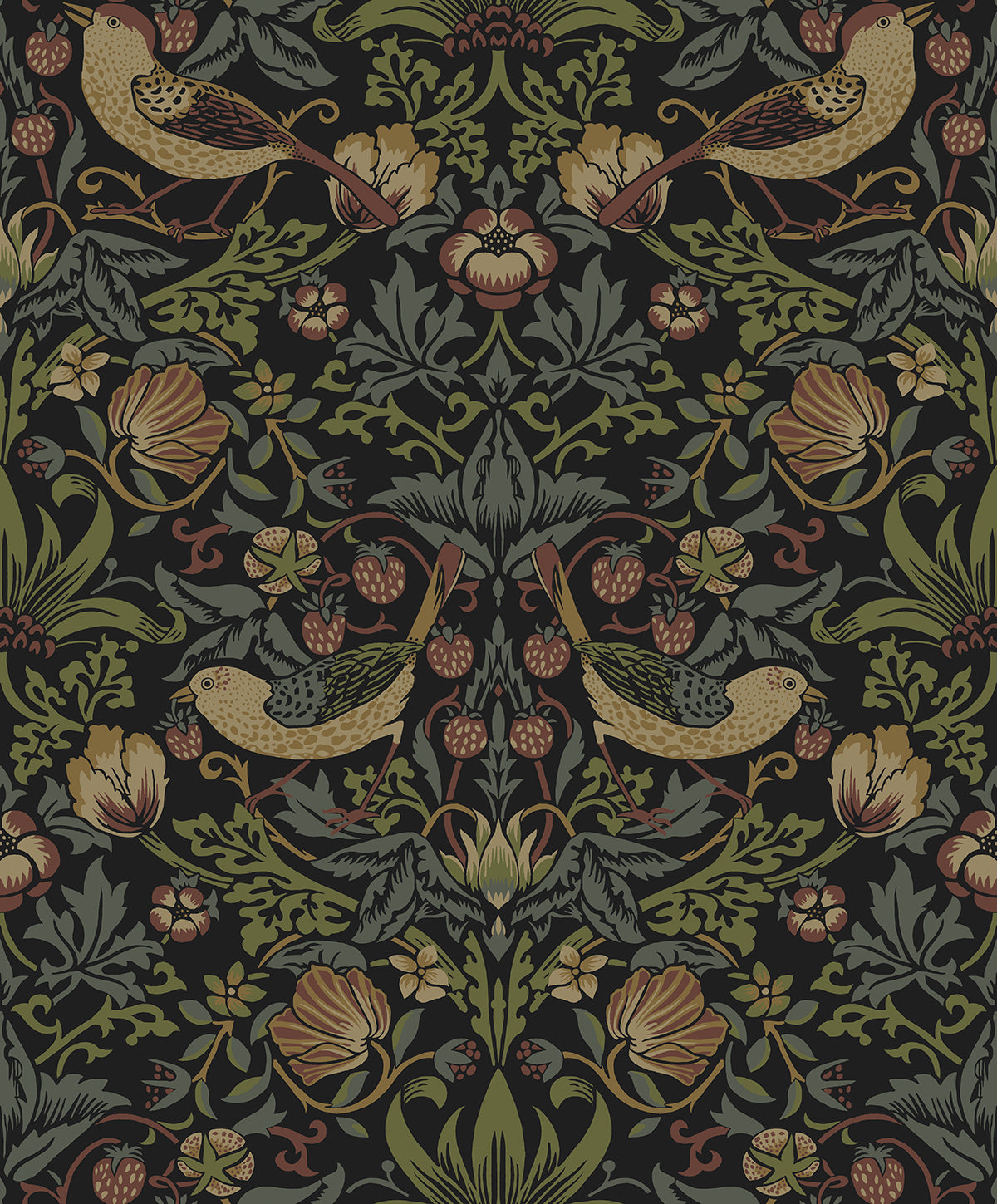 Etten Studios Etten Studios Online Strawberry Meadow Botanical Vintage Black Matte - ET13401