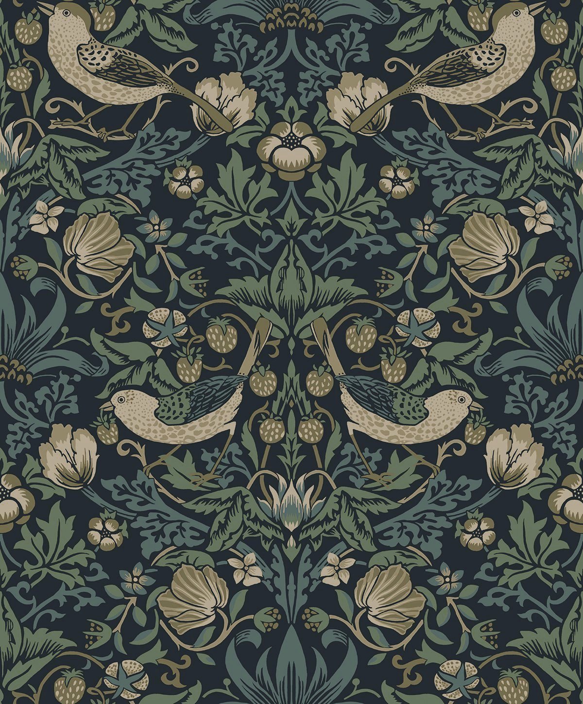 Etten Studios Etten Studios Online Strawberry Meadow Botanical Vintage Blue Matte - ET13402