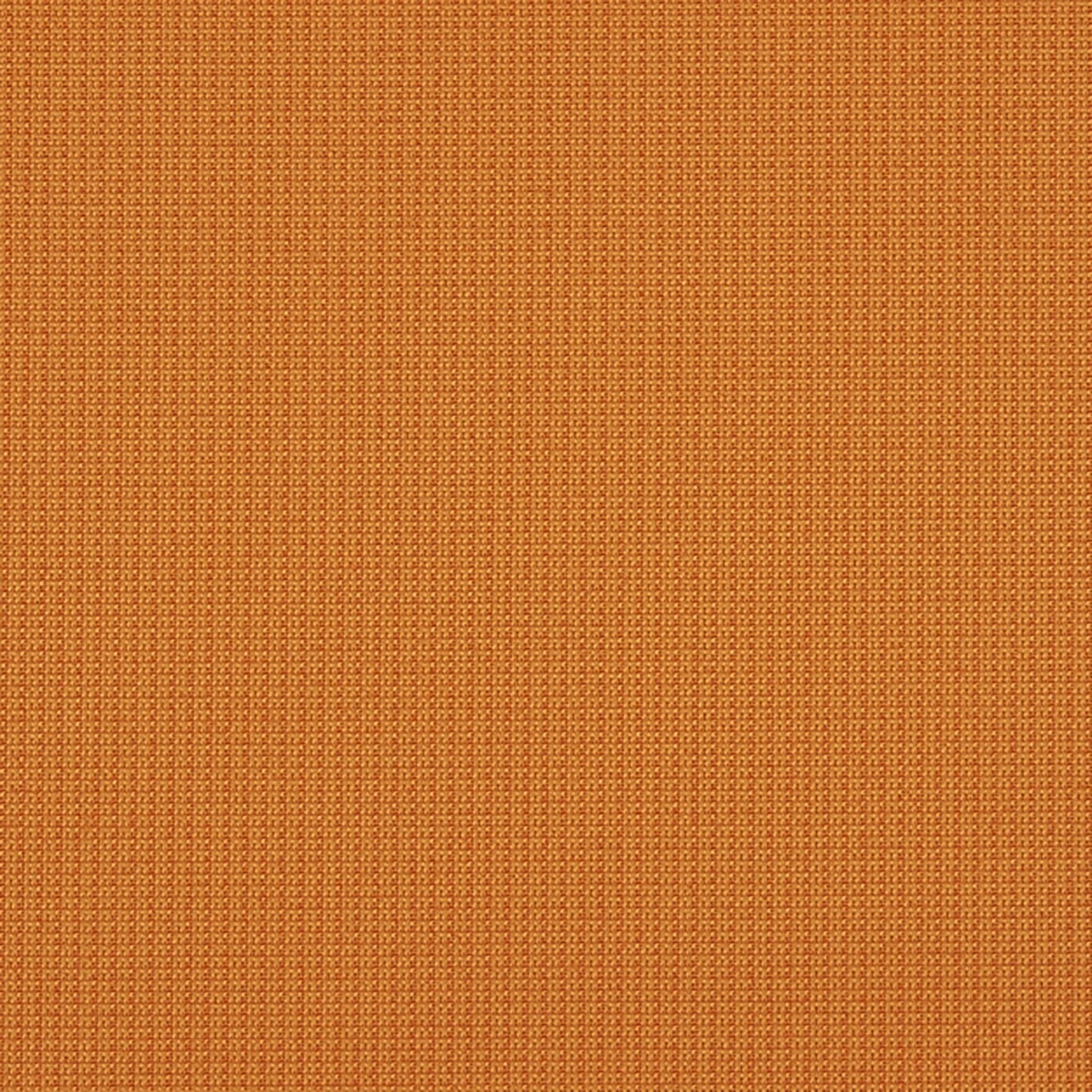 Close-up of orange woven fabric texture; tight canvas-style upholstery fabric in warm burnt orange.