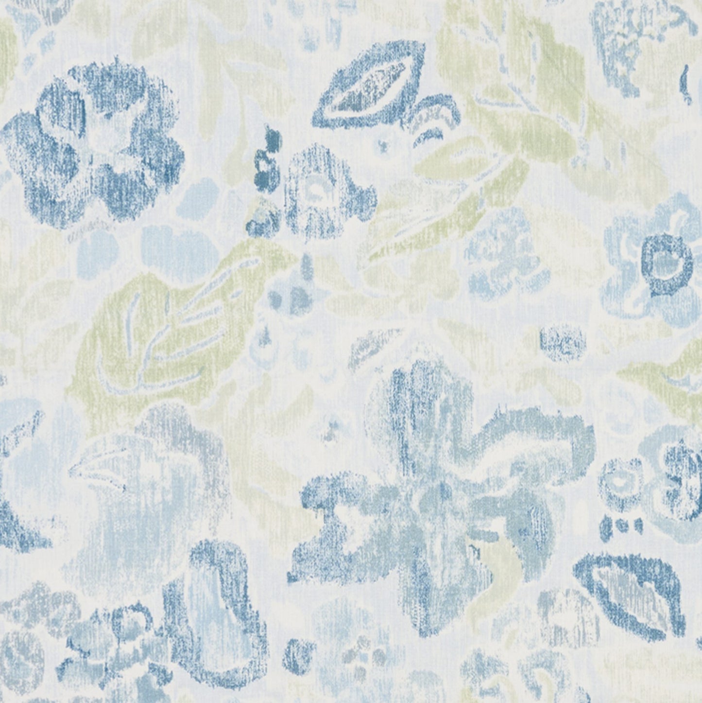 JF Fabrics EVERLY 64 Fabric Floral, Abstract Blue, Green Print - 9283564 J9431