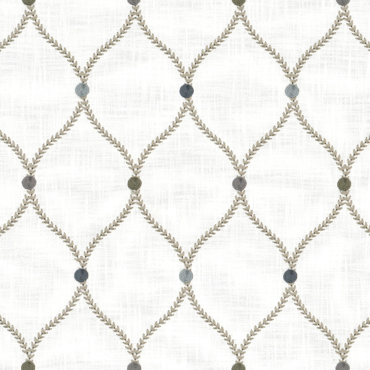 STOUT TEXTILES DRAPERY,EMBROIDERIES TRADITIONAL, OGEE SHADOW - EVIA-2