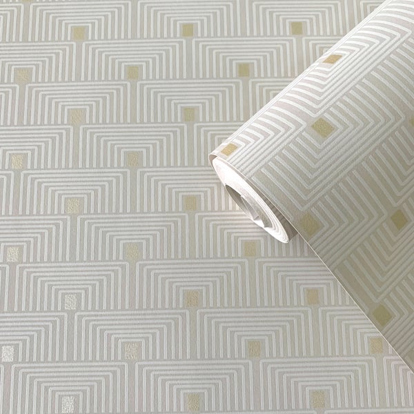 Galerie Wallcoverings Boutique Geo Key Galerie Wallcoverings Cream - F-PL3001
