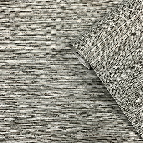 Galerie Wallcoverings Lustre Weave Galerie Wallcoverings Silver Grey - F-SR7004
