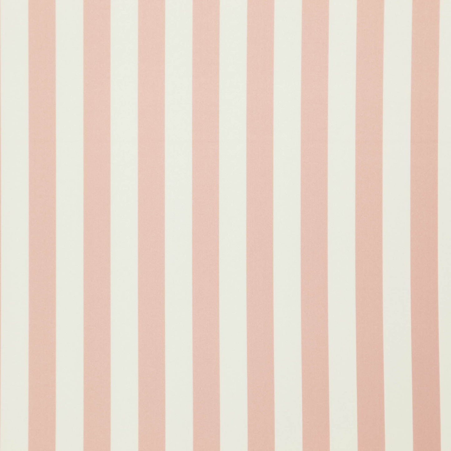 Peach pink & ivory vertical stripe fabric pattern in a clean, modern sateen finish.