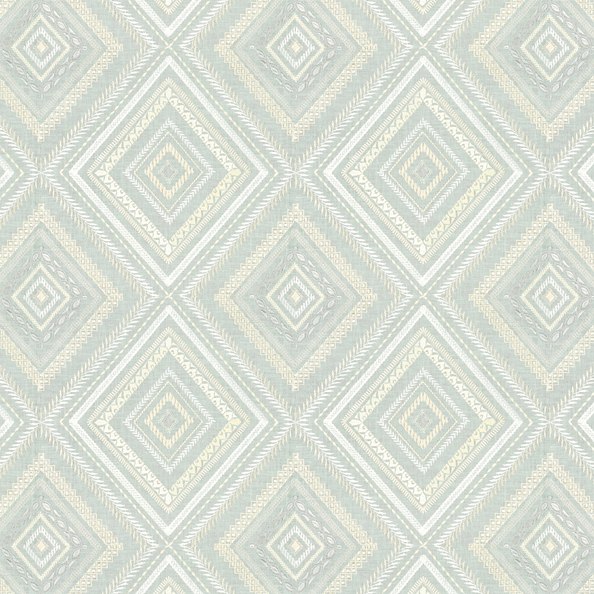 STOUT TEXTILES MULTIPURPOSE,EMBROIDERIES TRADITIONAL, DIAMOND SEAFOAM,SEAMIST - FARL-2