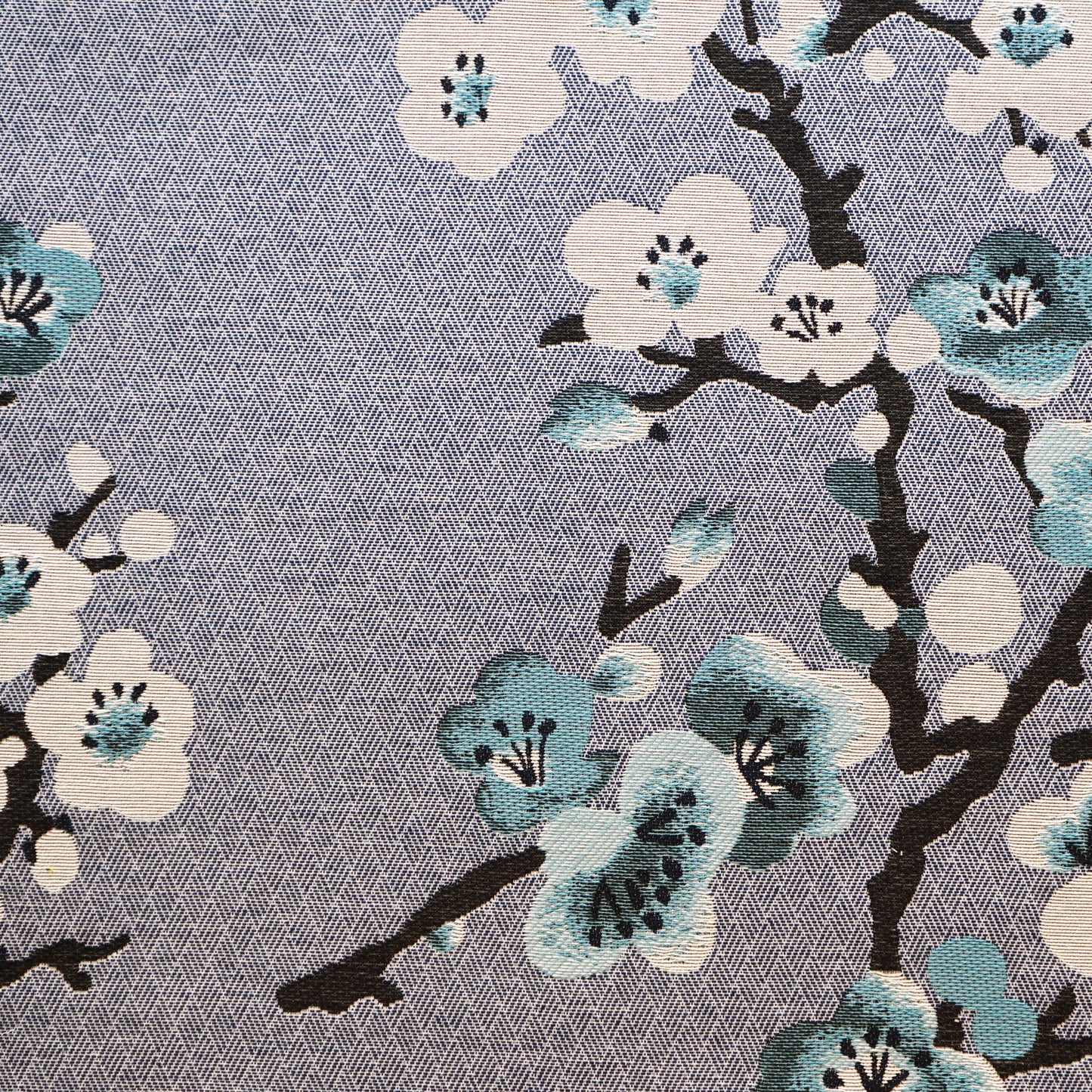 JF Fabrics Crypton Home FERRI 66 Fabric Traditional,Transitional,Contemporary,Floral Blue Jacquard - 5728966 J6831