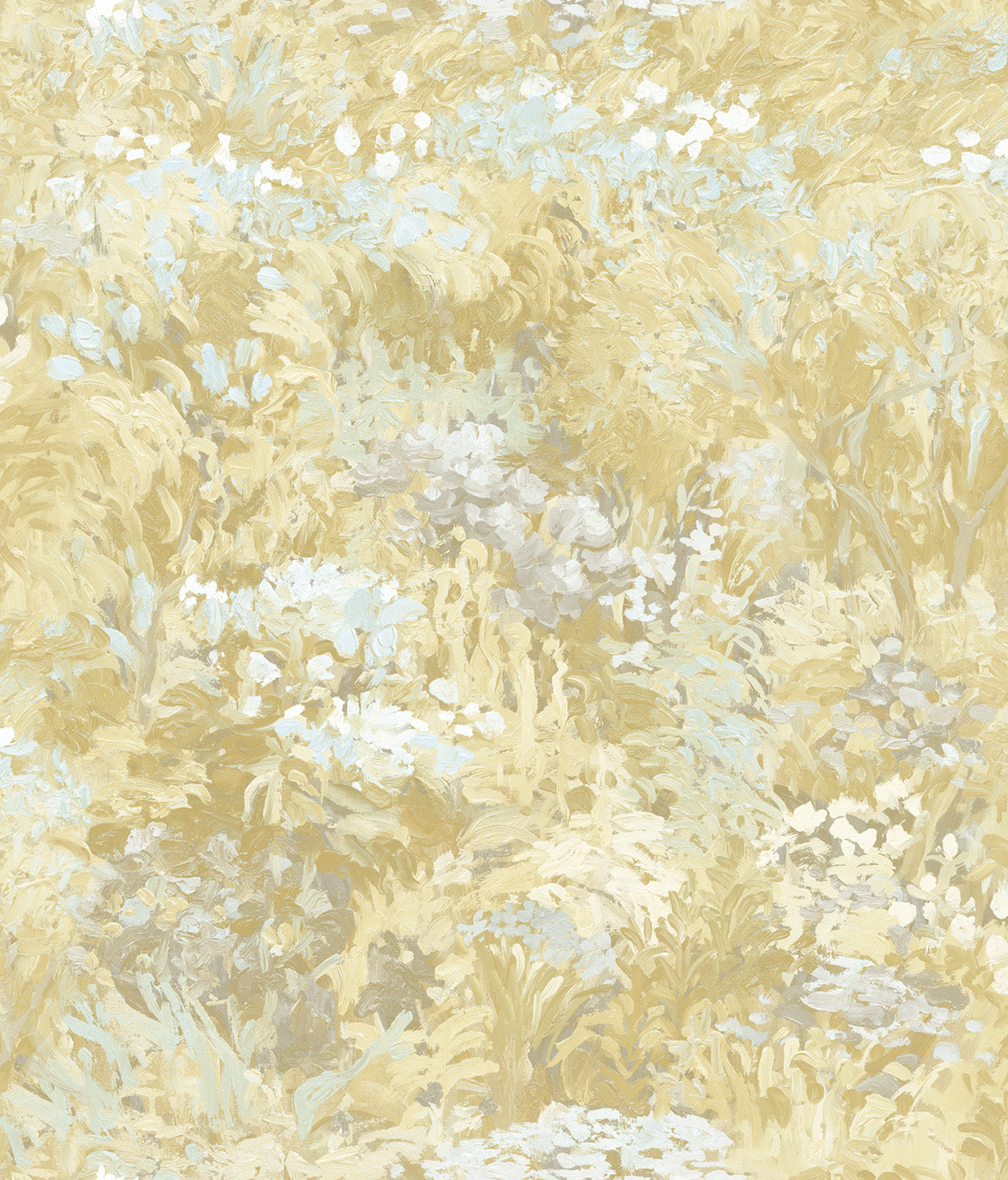 Seabrook Designs Floral Floral Contemporary Metallic Powder Blue, Gold, , Cream - FI70705