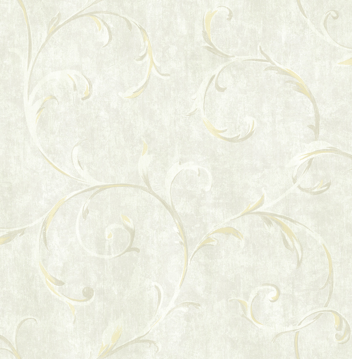 Seabrook Designs Scroll Scroll Contemporary Metallic Gold , Beige - FI71602