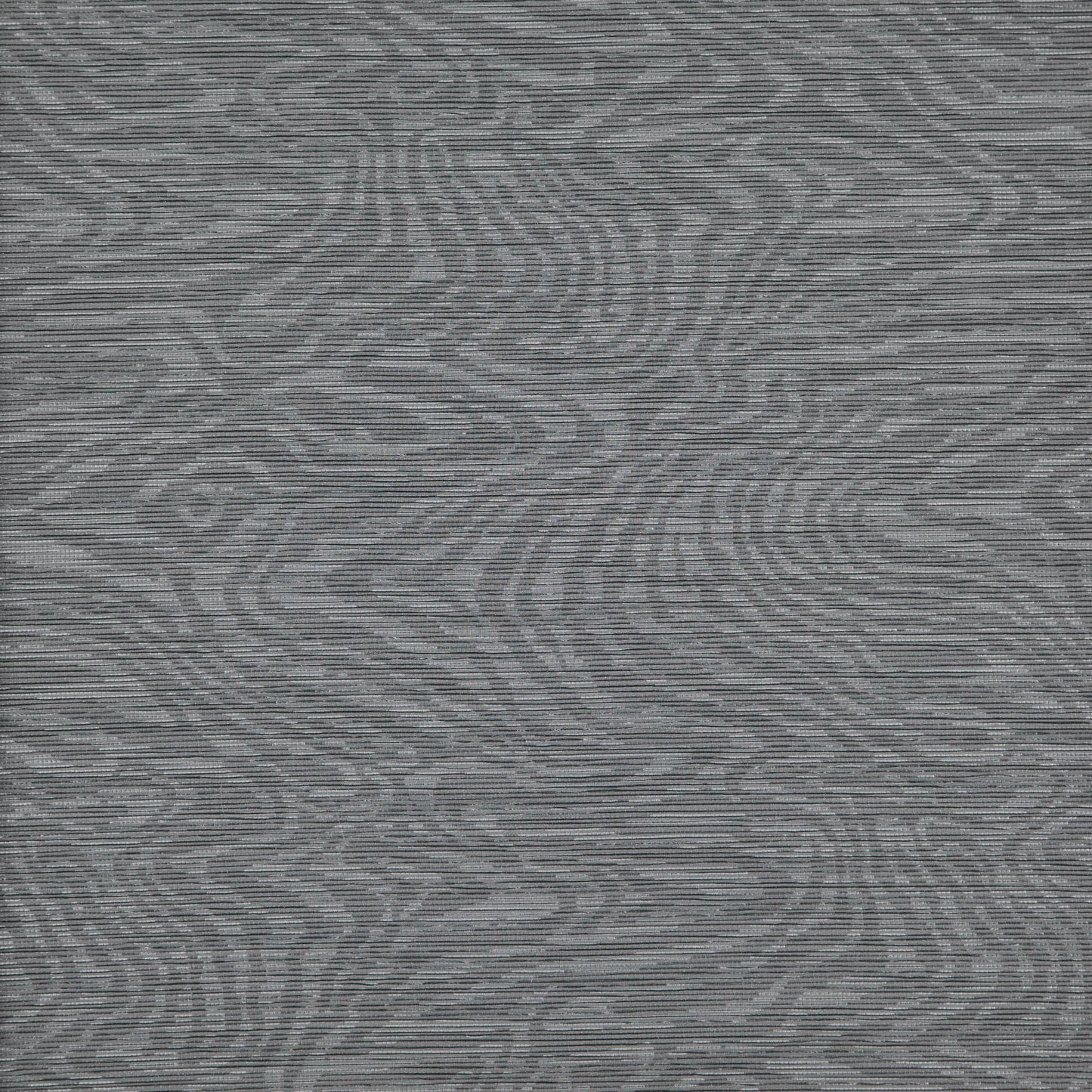Black heathered woven fabric with subtle circular swirls; soft upholstery texture.