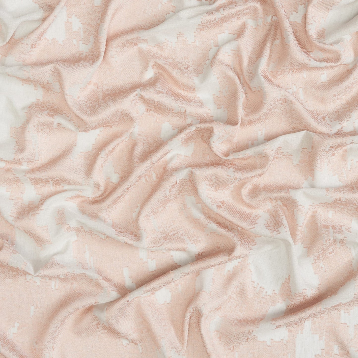 JF Fabrics FLUID 23 Fabric Texture, Abstract Peach, White Wide Width, Sheer - 8932923 J9001
