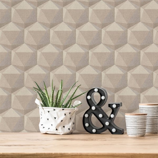 Galerie Wallcoverings Fusion Geometric Motif Galerie Wallcoverings Beige - FS72022