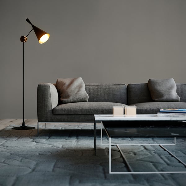 Silver-grey Hessian-textured wallcovering with a woven pattern; close-up of the wall surface.