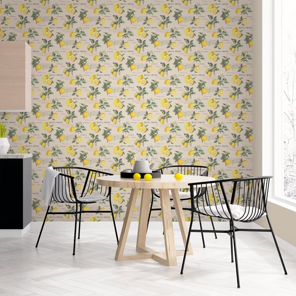 Galerie Wallcoverings Just Kitchens Citron Botanical Galerie Wallcoverings Beige - G45410