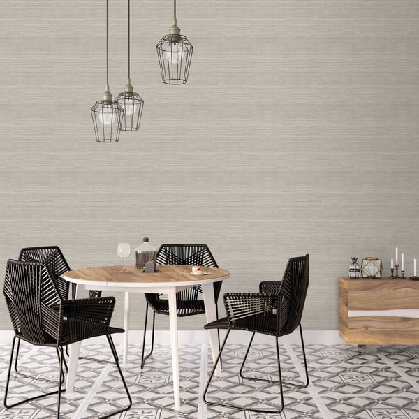 Galerie Wallcoverings Just Kitchens Grasscloth Galerie Wallcoverings Silver Grey - G45420