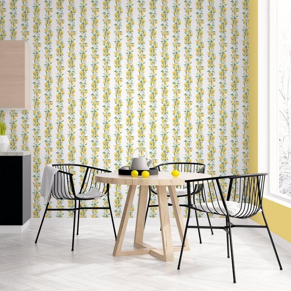 Galerie Wallcoverings Just Kitchens Lemon Stripe Galerie Wallcoverings Yellow - G45441