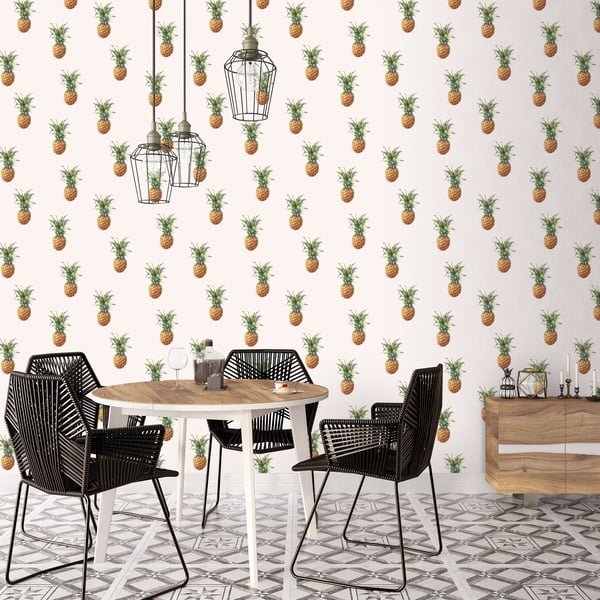Galerie Wallcoverings Just Kitchens Pineapples Galerie Wallcoverings Yellow - G45453