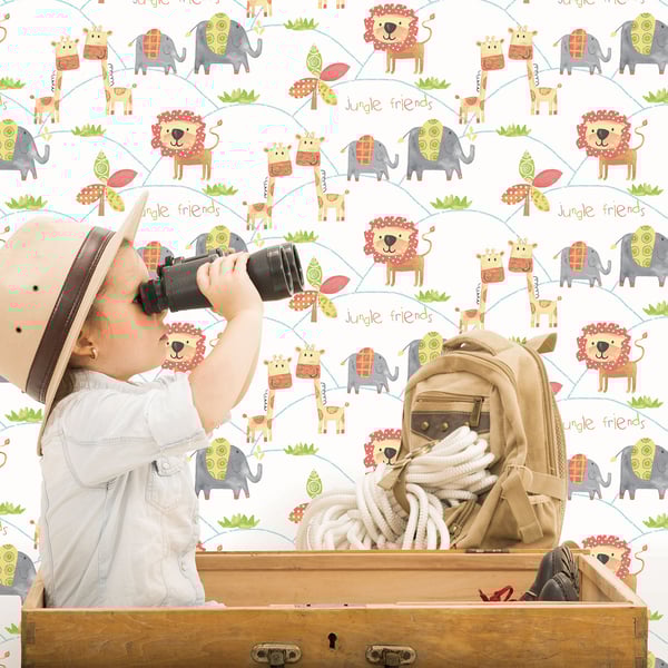 Galerie Wallcoverings Just 4 Kids 2 Jungle Friends Galerie Wallcoverings Orange - G56023