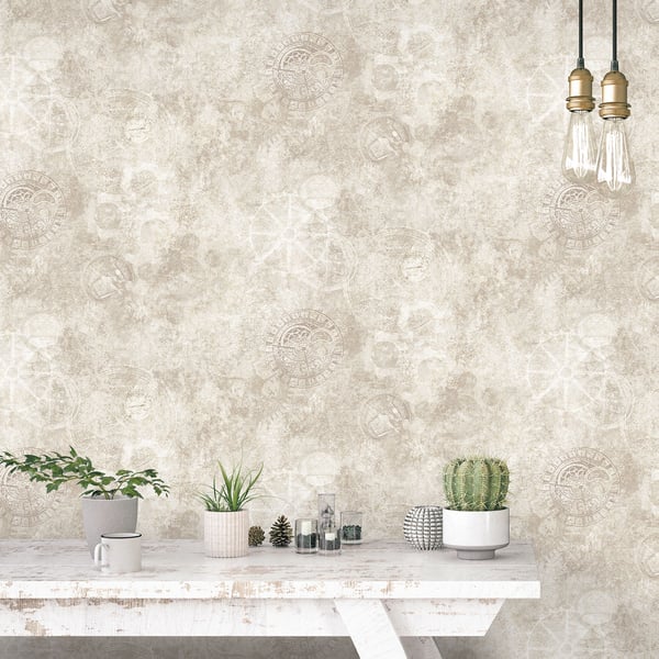 Galerie Wallcoverings Nostalgie Gears Galerie Wallcoverings Beige - G56222