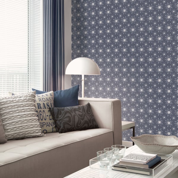 Galerie Wallcoverings Nordic Elements Geometric Starburst Galerie Wallcoverings Blue - G56295