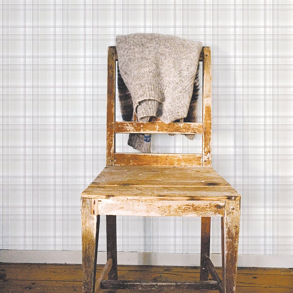 Galerie Wallcoverings Nordic Elements Check Plaid Galerie Wallcoverings Cream - G56305
