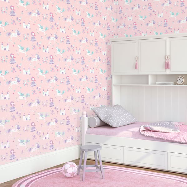 Galerie Wallcoverings Just 4 Kids 2 Unicorn Galerie Wallcoverings Pink - G56523