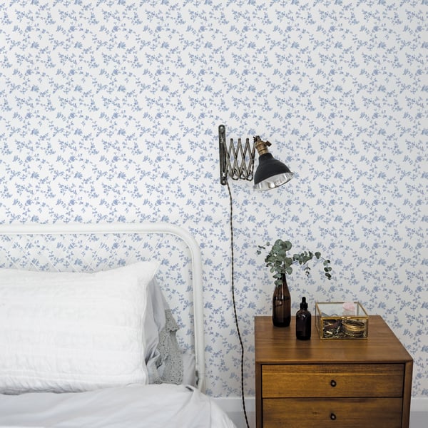 Galerie Wallcoverings Small Prints Delicate Floral Galerie Wallcoverings Blue - G56647