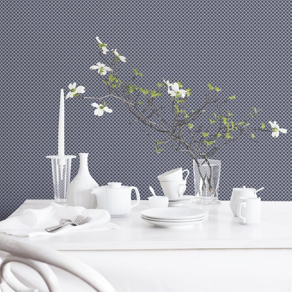 Galerie Wallcoverings Small Prints Medallion Galerie Wallcoverings Blue - G56664