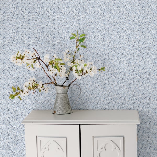 Galerie Wallcoverings Small Prints Mini Mod Floral Galerie Wallcoverings Blue - G56668