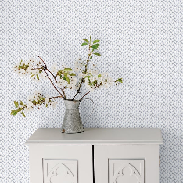 Galerie Wallcoverings Small Prints Vintage Bud Galerie Wallcoverings Blue - G56708