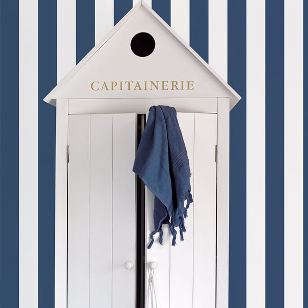 Galerie Wallcoverings Smart Stripes 3 Awning Stripe Galerie Wallcoverings Blue - G67523