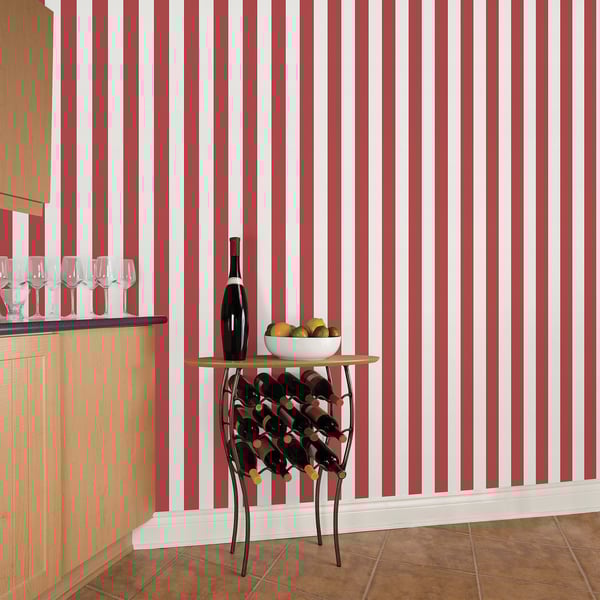 Galerie Wallcoverings Smart Stripes 3 Awning Stripe Galerie Wallcoverings Red - G67525