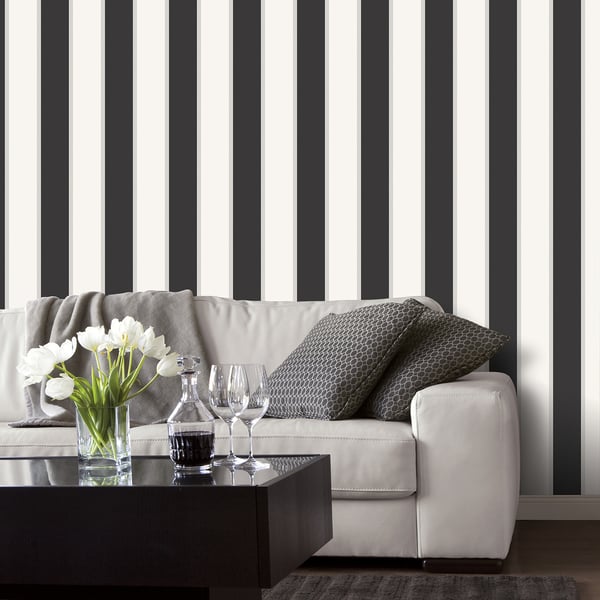 Galerie Wallcoverings Smart Stripes 3 Formal Stripe Galerie Wallcoverings Black - G67543