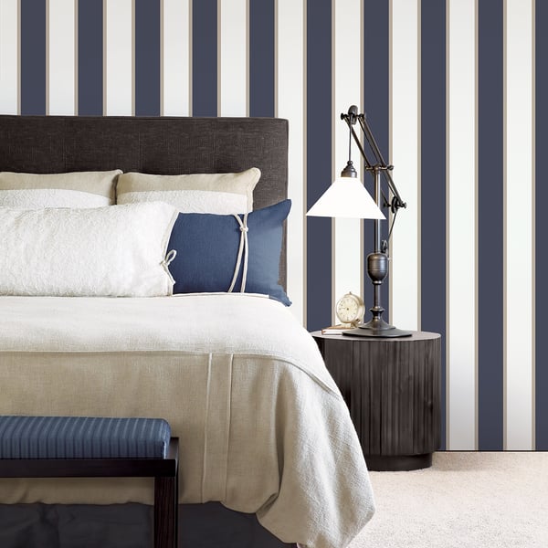 Galerie Wallcoverings Smart Stripes 3 Formal Stripe Galerie Wallcoverings Blue - G67550