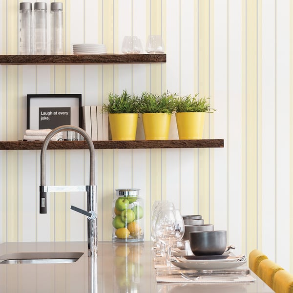 Galerie Wallcoverings Smart Stripes 3 Slim Stripe Galerie Wallcoverings Yellow - G67578