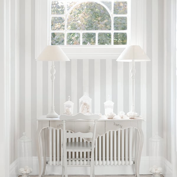 Galerie Wallcoverings Smart Stripes 3 Surface Stripe Galerie Wallcoverings Silver Grey - G67581