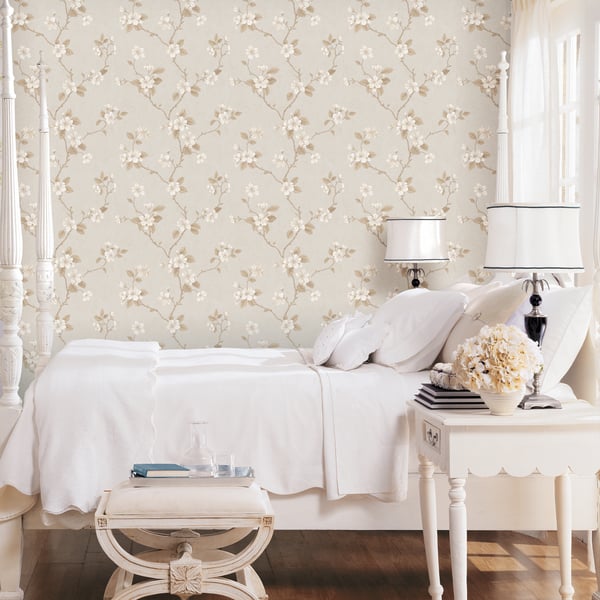 Galerie Wallcoverings Palazzo Dogwood Floral Galerie Wallcoverings Cream - G67615