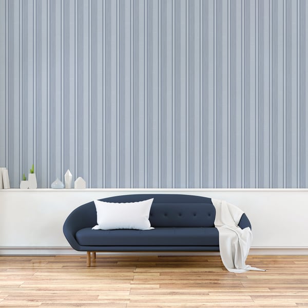 Galerie Wallcoverings Palazzo Silk Stripe Galerie Wallcoverings Blue - G67624