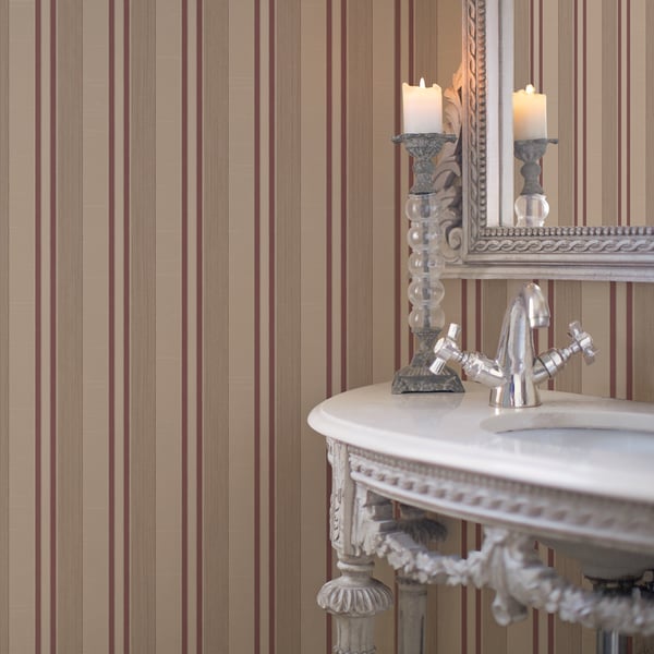 Galerie Wallcoverings Palazzo Silk Stripe Galerie Wallcoverings Beige - G67626