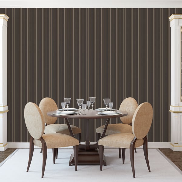 Galerie Wallcoverings Palazzo Silk Stripe Galerie Wallcoverings Bronze, Brown - G67629