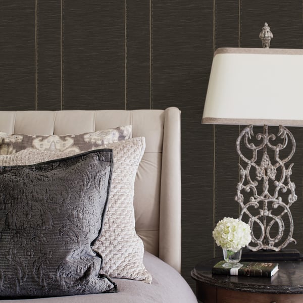 Galerie Wallcoverings Palazzo Pleated Stripe Galerie Wallcoverings Bronze, Brown - G67645