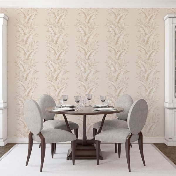 Galerie Wallcoverings Palazzo Fern Stripe Galerie Wallcoverings Cream - G67647