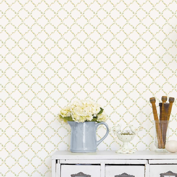 Galerie Wallcoverings Miniatures 2 Geometric Floral Galerie Wallcoverings Cream - G67907
