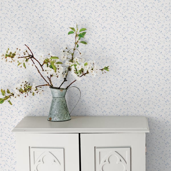 Galerie Wallcoverings Miniatures 2 Mini Floral Vine Galerie Wallcoverings Blue - G67920